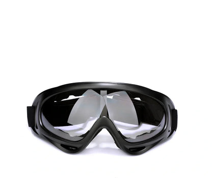 Motorcycle sports goggles with multi-layer coated lenses in brown, colour-changing, transparent, and yellow options