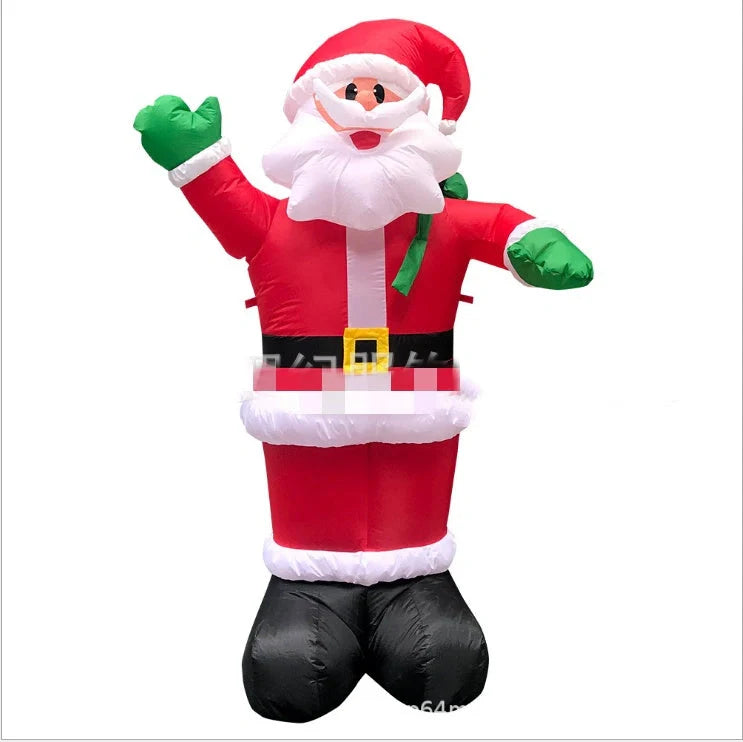 Giant inflatable Santa Claus and snowman Christmas archway with LED lights
