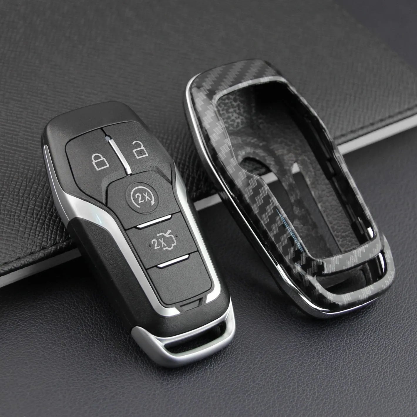 Plastic protective shell for car key remote control with single shell design