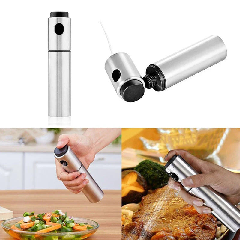 Premium stainless steel cooking oil sprayer with precise spray mechanism for healthy, flavorful cooking