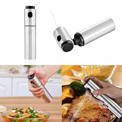 Premium stainless steel cooking oil sprayer with precise spray mechanism for healthy, flavorful cooking