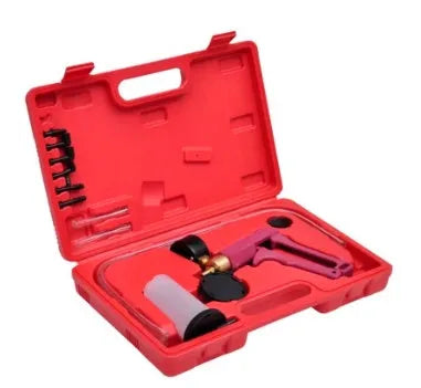 Manual vacuum air blow gun automotive repair tool with aluminium alloy construction