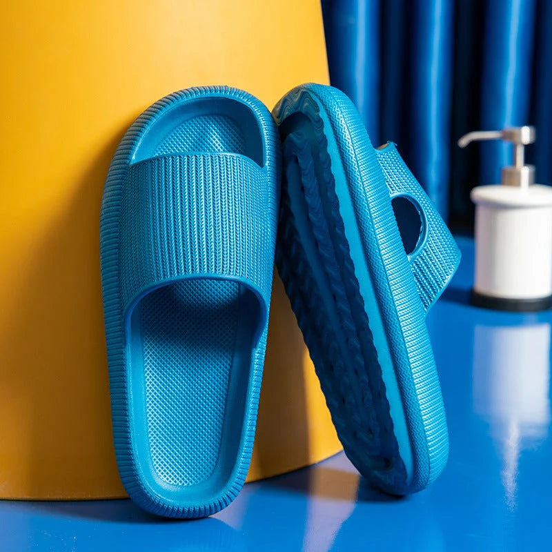 Stylish bathroom slippers with soft, cushioned EVA soles in a variety of vibrant colors