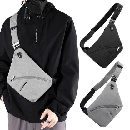 Men's Oxford cloth travel shoulder bag in urban simplicity design with letter print