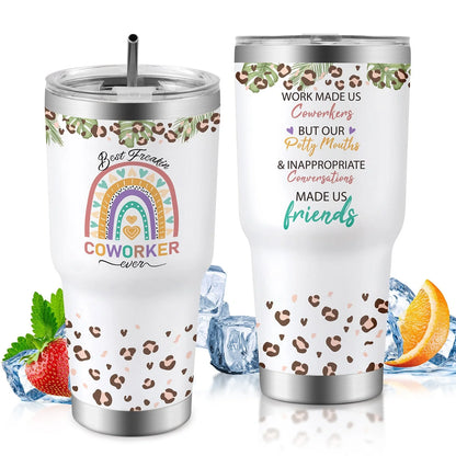 30oz insulated travel mug for car, keeps drinks hot or cold, spill-proof lid
