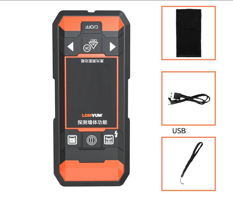 Multifunctional wall detector tool for locating hidden wires, pipes and studs behind walls