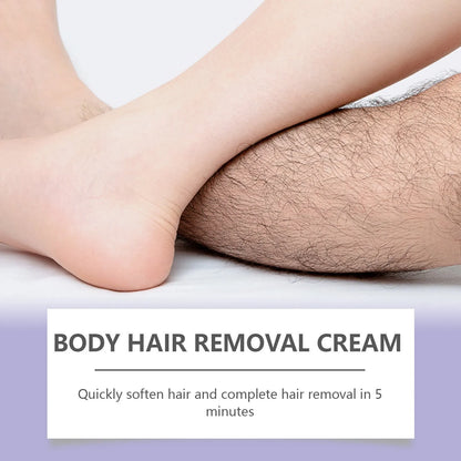 100g tube of moisturising hair removal cream with witch hazel and glycerin for legs, arms, bikini area