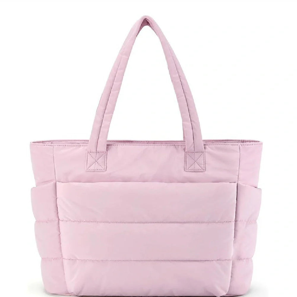 Women's large cotton handbag with zipper in multiple colours