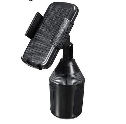 Versatile car cup holder and phone mount with 360-degree rotation and durable ABS construction
