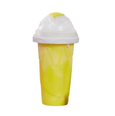 Blue green quick refrigeration pinch cup showing 10.6cm height and 20.6cm diameter with double-layer construction