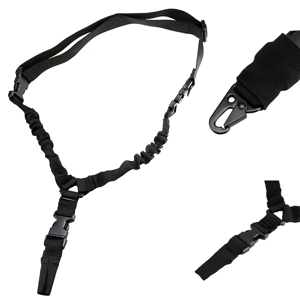 OD green adjustable high density nylon pistol sling lanyard with metal buckle, 250g weight, 175cm length for tactical carry