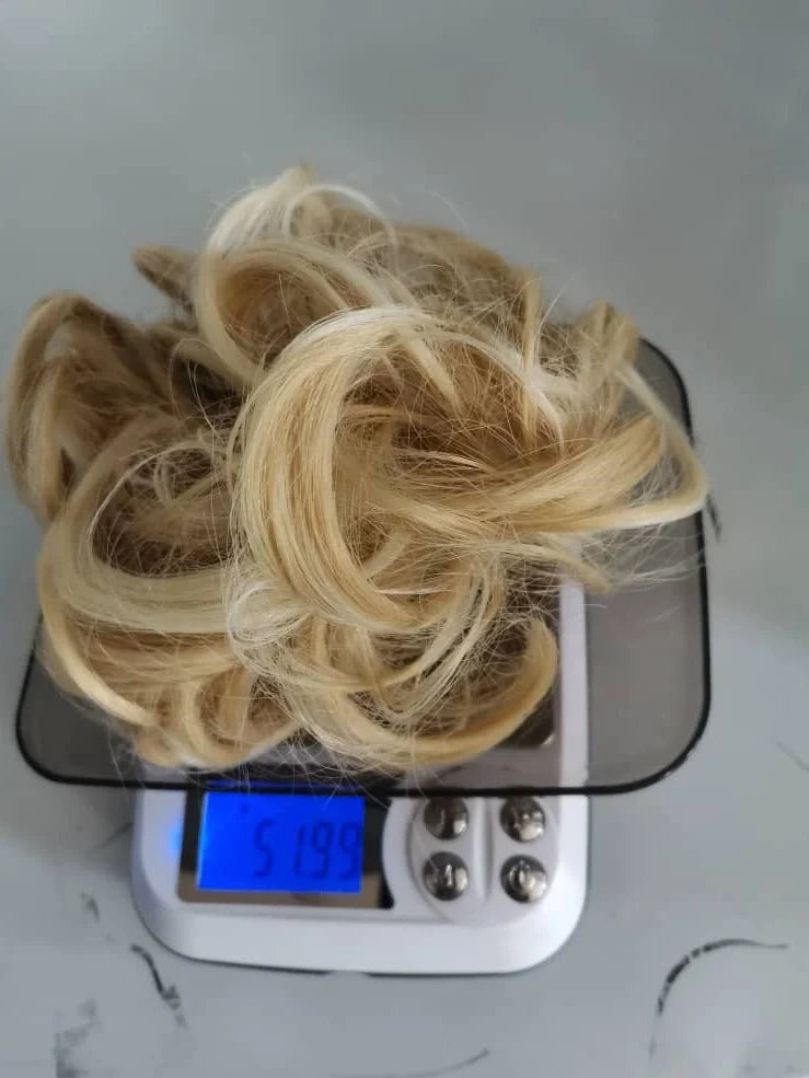 Hair ring wig in various colours from 1# to Burg, showing synthetic fibres and natural hairline for temporary styling