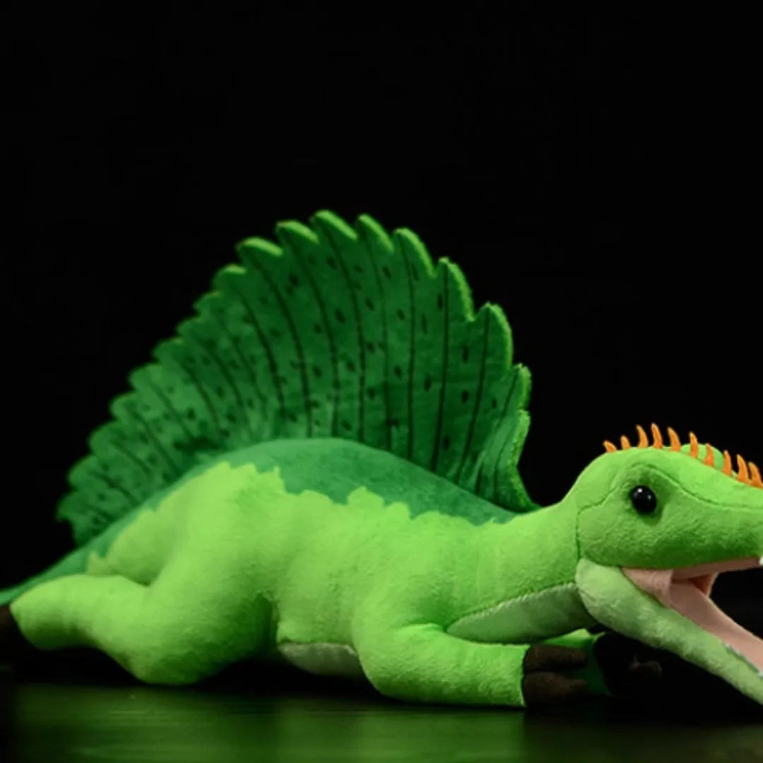Green Spinosaurus plush toy doll measuring 45cm from mouth to tail