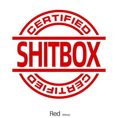 13 by 12 cm creative vinyl car body sticker shown in multiple colour options including black, silver, and red.