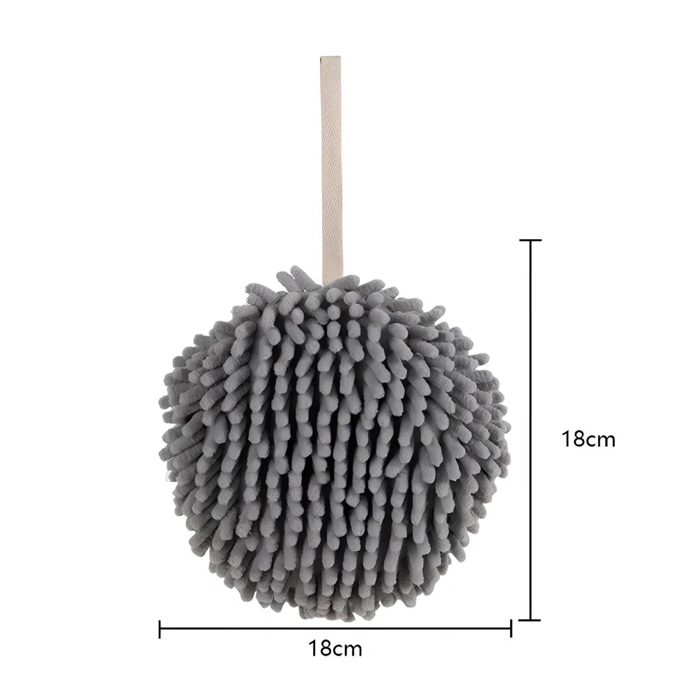 17x17cm blue chenille wiping cloth absorbing water in kitchen sink, 76g lightweight absorbent towel