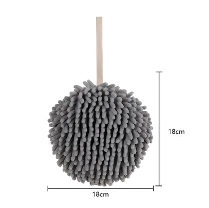 17x17cm blue chenille wiping cloth absorbing water in kitchen sink, 76g lightweight absorbent towel