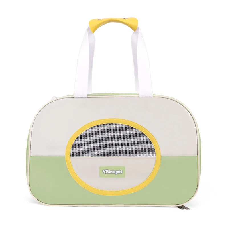 Outdoor portable foldable cat backpack in Oxford cloth with contrast colour design and 15 Jin capacity