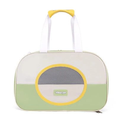 Outdoor portable foldable cat backpack in Oxford cloth with contrast colour design and 15 Jin capacity