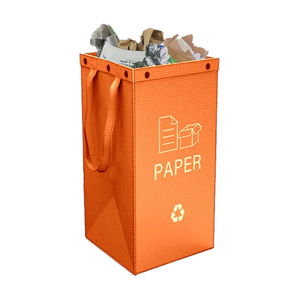 40-litre polypropylene rubbish bag showing 30x50x30cm dimensions and colour options including blue, green, and grey variations
