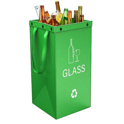 40-litre polypropylene rubbish bag showing 30x50x30cm dimensions and colour options including blue, green, and grey variations