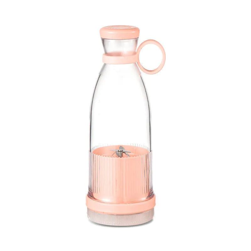 Portable mini juicer 350ml with 35W motor, PC food grade liner, plastic body, in green, pink, blue or white