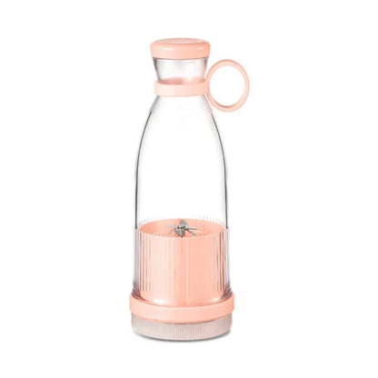 Portable mini juicer 350ml with 35W motor, PC food grade liner, plastic body, in green, pink, blue or white