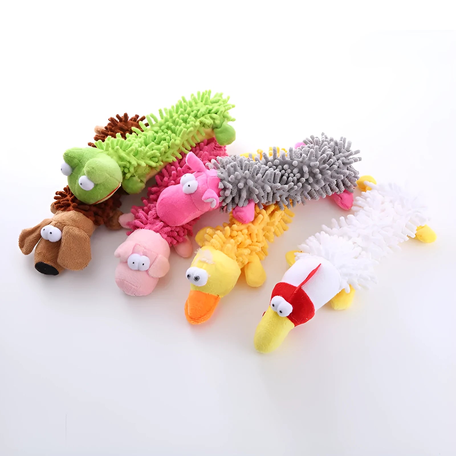 Brown dog design plush horse molar shaped dog chew toy with soft microfiber material