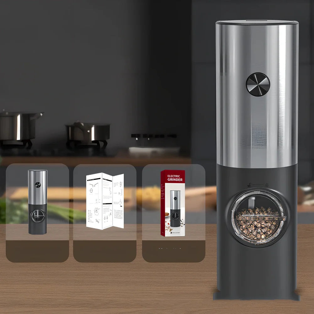 Home Simple Pepper Grinder with adjustable coarse to fine settings, 165mm height