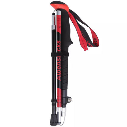 Ultralight carbon trekking poles with adjustable sections and tungsten tips for hiking