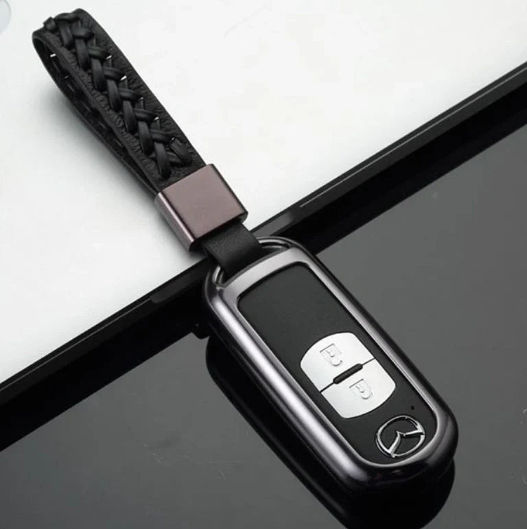 Aluminum alloy key case for Mazda with CNC engraving
