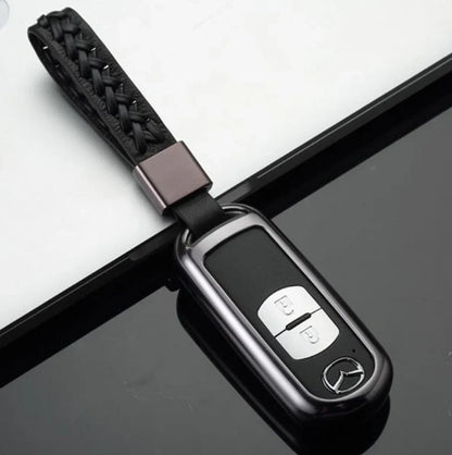 Aluminum alloy key case for Mazda with CNC engraving