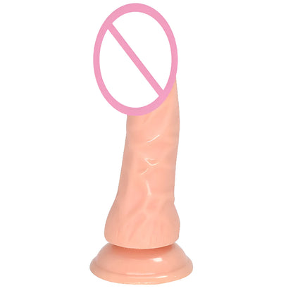 Skin colour bullet-shaped butt plug showing tapered design, 17.5cm length