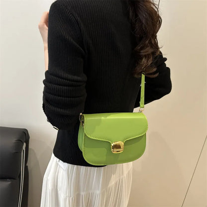 Women's PU leather handbag in khaki colour showing interior with zipper compartment and phone pocket.