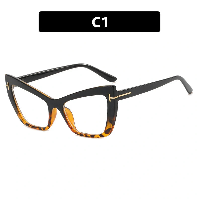 Stylish anti-blue light butterfly frame glasses in various colours for eye protection and fashion.