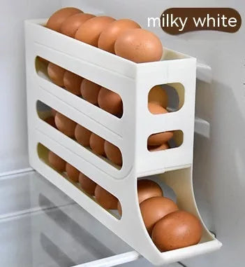 4-Layer Automatic Egg Roller Sliding Tray for refrigerator side door