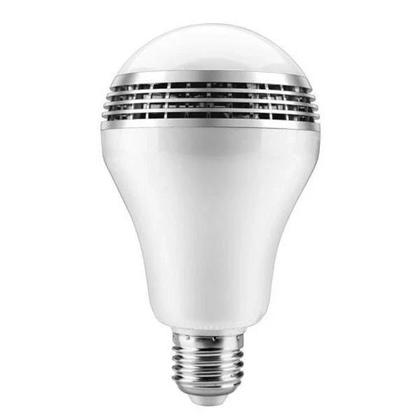 A stylish LED smart bulb with Bluetooth speaker capabilities, perfect for enhancing the ambiance and entertainment in UK homes.