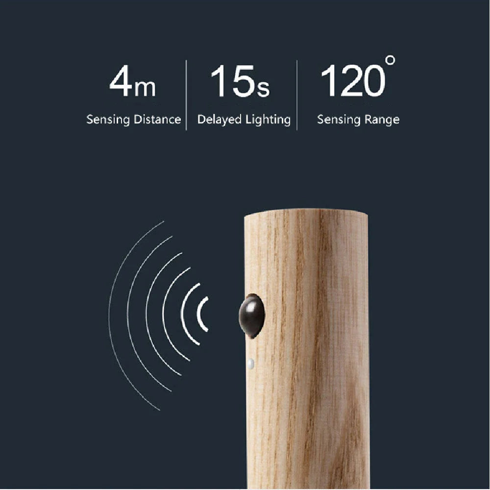 Versatile USB-powered magnetic night light with motion sensor for illuminating hallways, closets, and cabinets