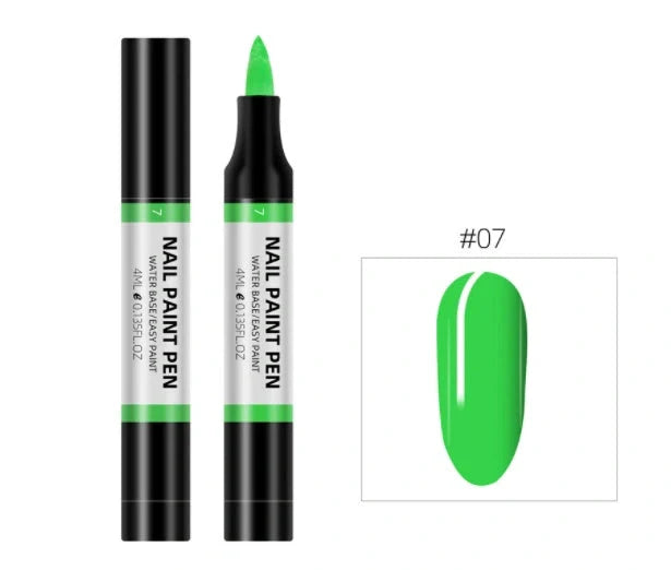 24 colour water-based nail polish painting pen for 3D nail art designs