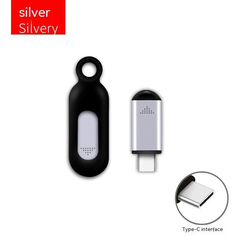 Compact aluminium cell phone infrared remote control with glossy black finish
