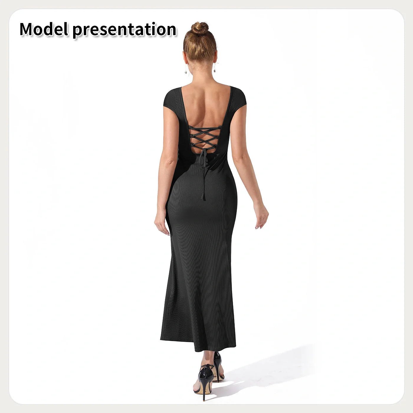 Black and grey casual dresses available in sizes S to 3XL