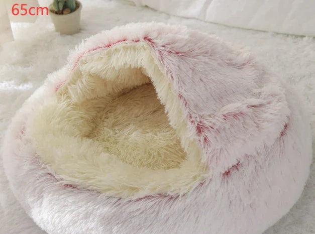 Cozy All-in-One Pet Bed in various colors and sizes, providing a plush and comfortable retreat for cats and dogs