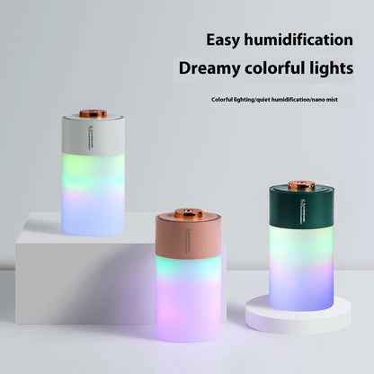 Japanese Korean colourful portable humidifier in pink or white with USB cable