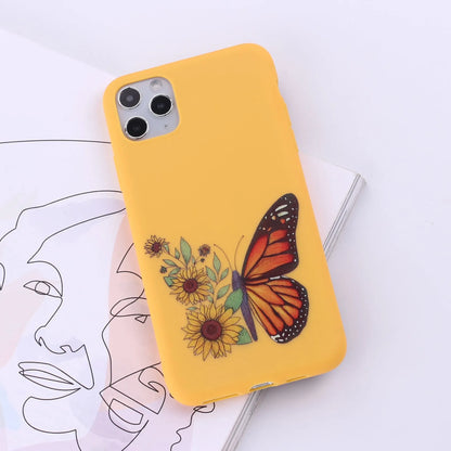 A selection of colourful TPU back cover cases for various Apple iPhone models.