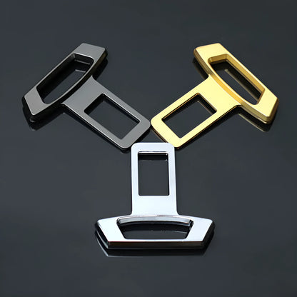 Metal car interior silencer insert in matte black, gold, and silver colours for noise reduction between vehicle components