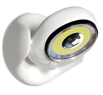 White angel design induction night light on table showing dimensions