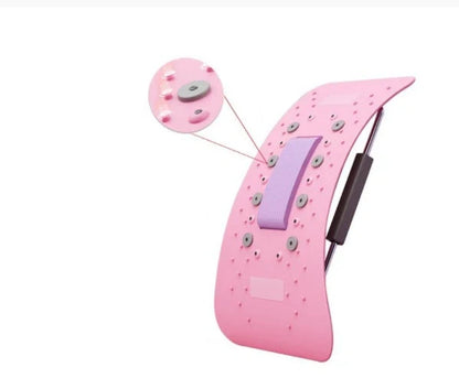 Adjustable Back Cracker Spine Board in pink and green for lumbar and neck support