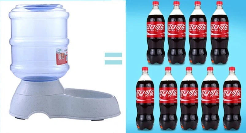 Automatic pet feeder and water dispenser for cats and dogs with large capacity