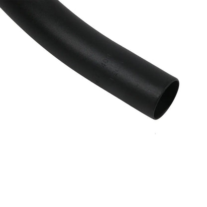 Black aluminium alloy road bike drop handlebar with printed UNO logo showing bend profile