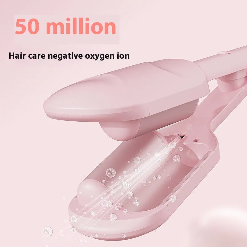 40mm egg roll hair curler with LCD display in light purple or pink colours