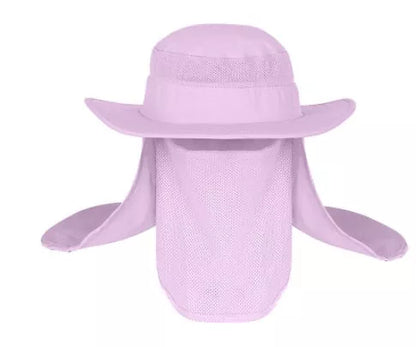 Fisherman's hat with wide brim for sun, water, and UV protection in various colours